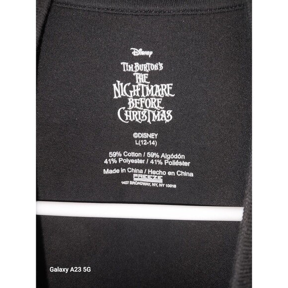 Disney Nightmare Before Christmas Black Tee Size Large - Picture 3 of 4